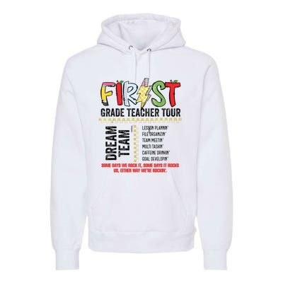 First Grade Teacher 1st Grade Teacher Life Back To School Premium Hoodie