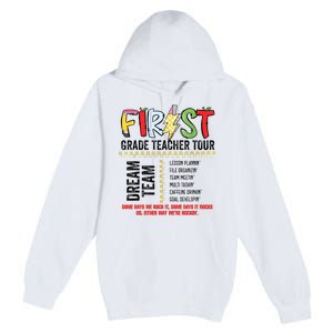 First Grade Teacher 1st Grade Teacher Life Back To School Premium Pullover Hoodie