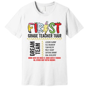 First Grade Teacher 1st Grade Teacher Life Back To School Premium T-Shirt