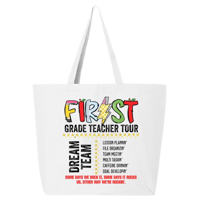 First Grade Teacher 1st Grade Teacher Life Back To School 25L Jumbo Tote