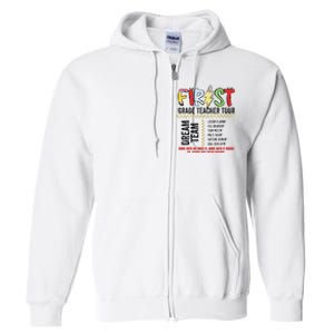 First Grade Teacher 1st Grade Teacher Life Back To School Full Zip Hoodie