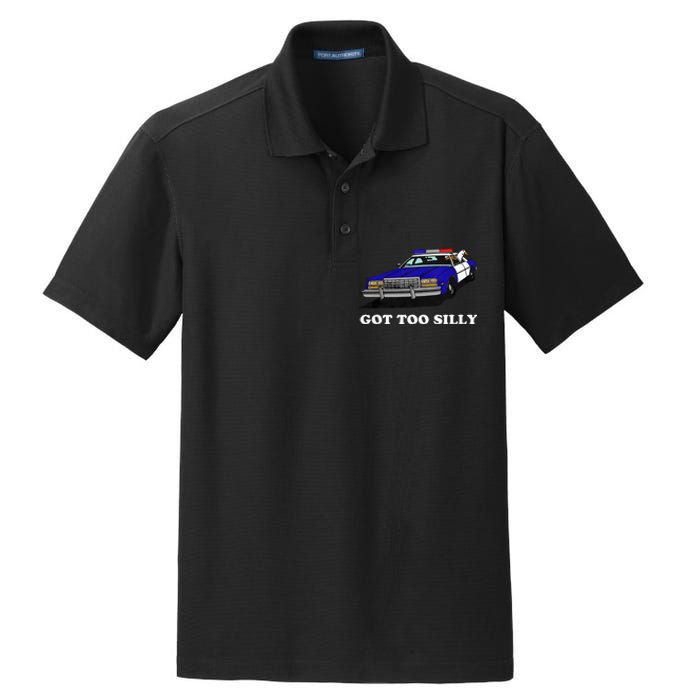 Funny Got Too Silly Goose  Dry Zone Grid Polo