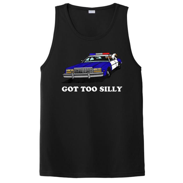 Funny Got Too Silly Goose  PosiCharge Competitor Tank