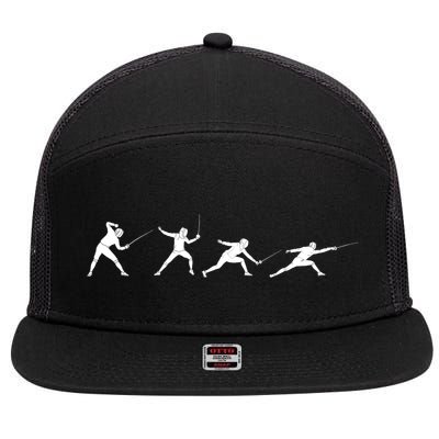 Fencing Gear TShirt 7 Panel Mesh Trucker Snapback Hat
