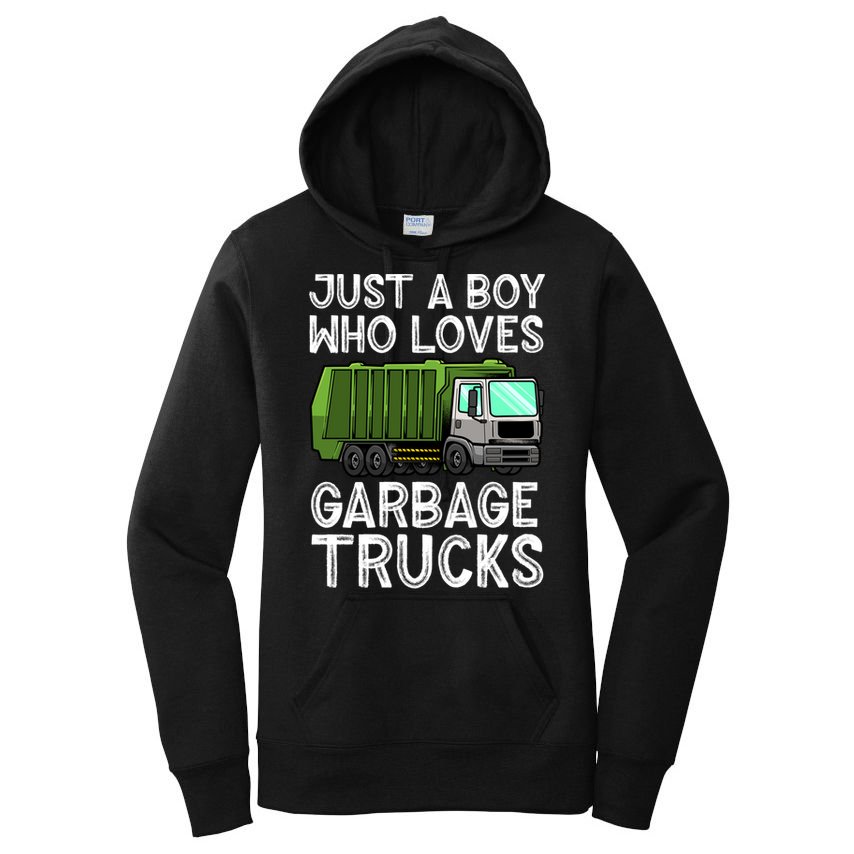 Funny Garbage Truck Design For Boys Toddler Men Trash Truck Gift Women's Pullover Hoodie