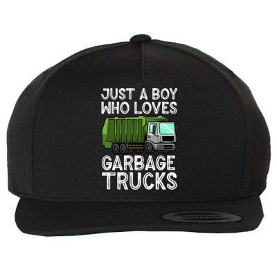 Funny Garbage Truck Design For Boys Toddler Men Trash Truck Gift Wool Snapback Cap