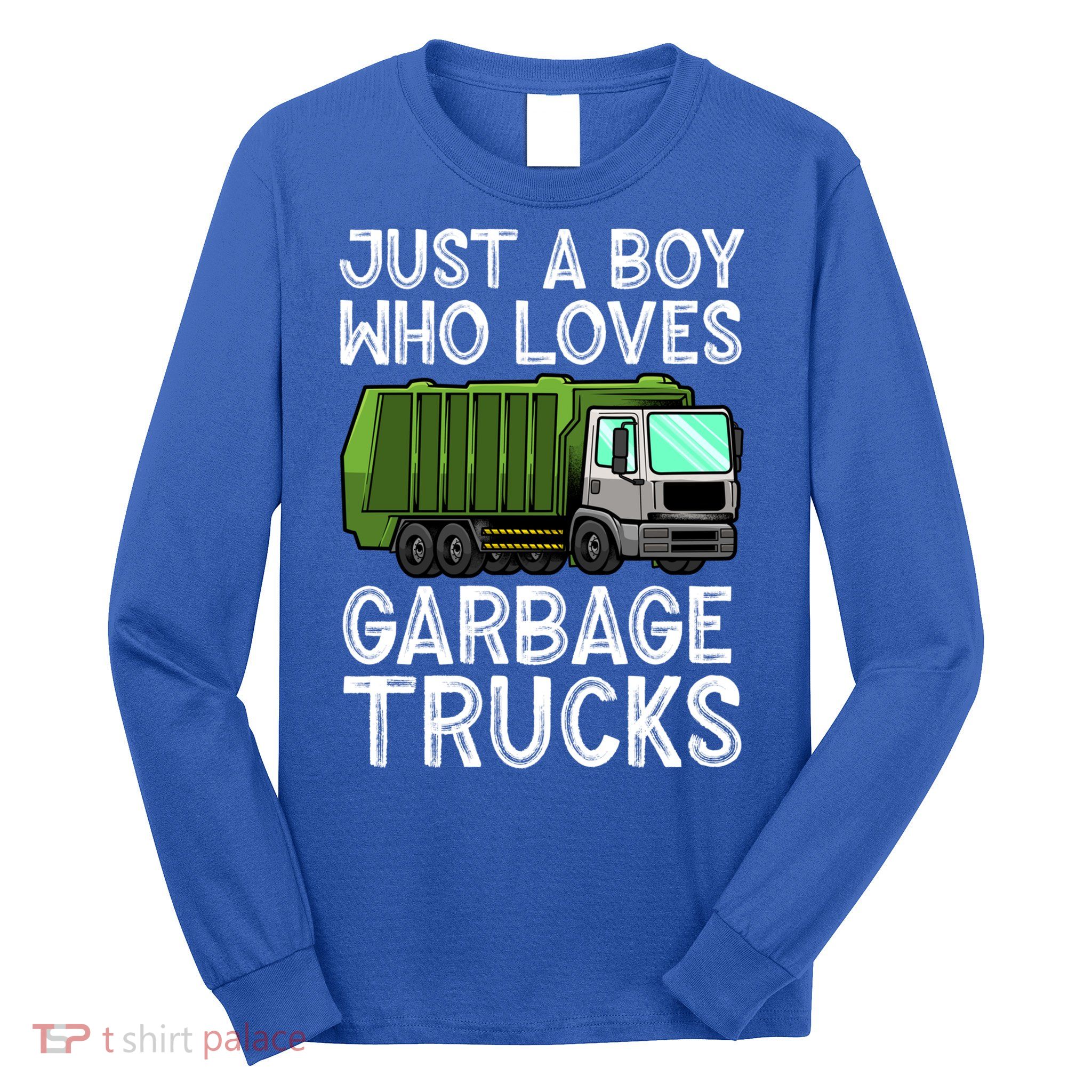 Funny Garbage Truck Design For Boys Toddler Men Trash Truck Gift Long Sleeve Shirt