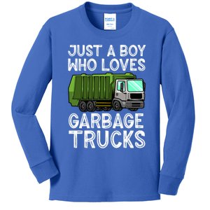 Funny Garbage Truck Design For Boys Toddler Men Trash Truck Gift Kids Long Sleeve Shirt