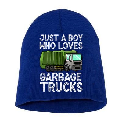 Funny Garbage Truck Design For Boys Toddler Men Trash Truck Gift Short Acrylic Beanie