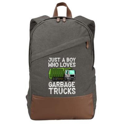 Funny Garbage Truck Design For Boys Toddler Men Trash Truck Gift Cotton Canvas Backpack