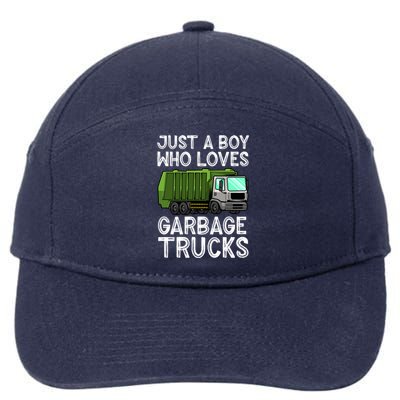 Funny Garbage Truck Design For Boys Toddler Men Trash Truck Gift 7-Panel Snapback Hat