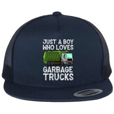 Funny Garbage Truck Design For Boys Toddler Men Trash Truck Gift Flat Bill Trucker Hat