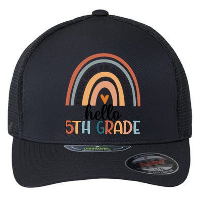 Fifth Grade Team Hello 5Th Grade Teacher Rainbow Cool Gift Flexfit Unipanel Trucker Cap