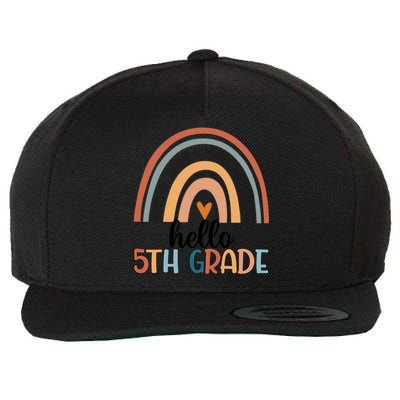 Fifth Grade Team Hello 5Th Grade Teacher Rainbow Cool Gift Wool Snapback Cap