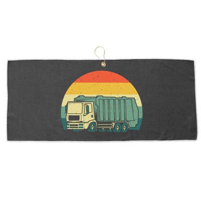 Funny Garbage Truck Design For Kids Men Women Trash Truck Gift Large Microfiber Waffle Golf Towel