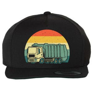 Funny Garbage Truck Design For Kids Men Women Trash Truck Gift Wool Snapback Cap