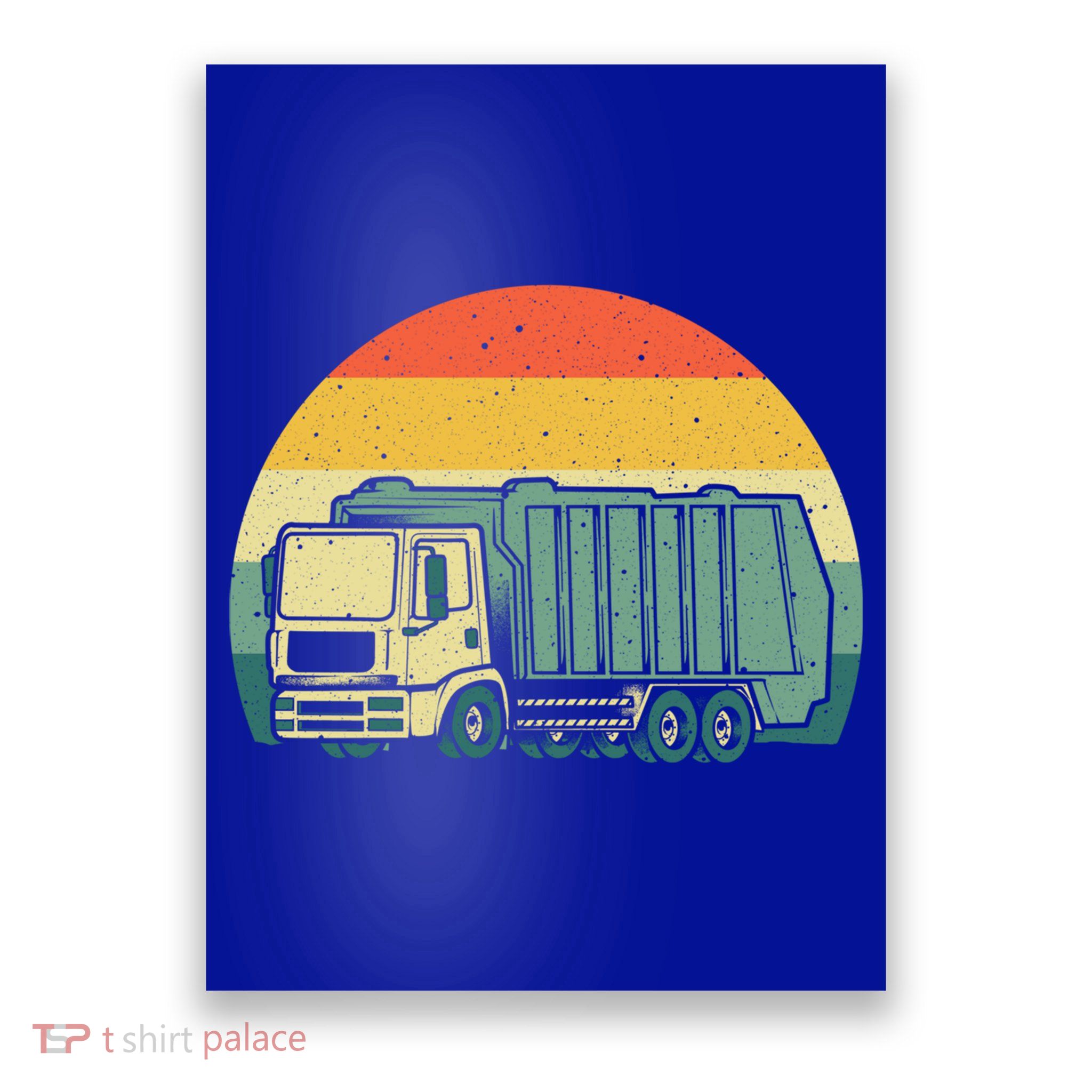 Funny Garbage Truck Design For Kids Men Women Trash Truck Gift Poster