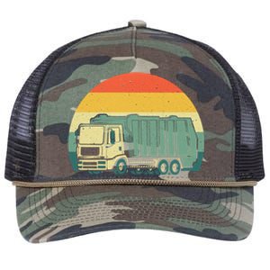 Funny Garbage Truck Design For Kids Men Women Trash Truck Gift Retro Rope Trucker Hat Cap