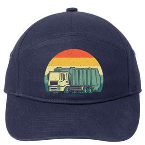 Funny Garbage Truck Design For Kids Men Women Trash Truck Gift 7-Panel Snapback Hat