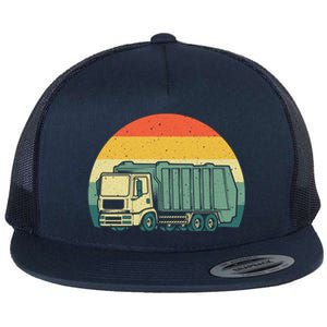 Funny Garbage Truck Design For Kids Men Women Trash Truck Gift Flat Bill Trucker Hat