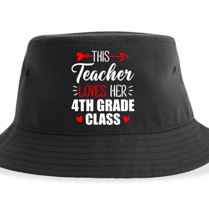 Fourth Grade Teacher This Teacher Loves Her 4th Grade Class Gift Sustainable Bucket Hat