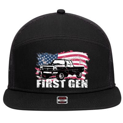 First Gen Truck Squarebody First Generation 7 Panel Mesh Trucker Snapback Hat