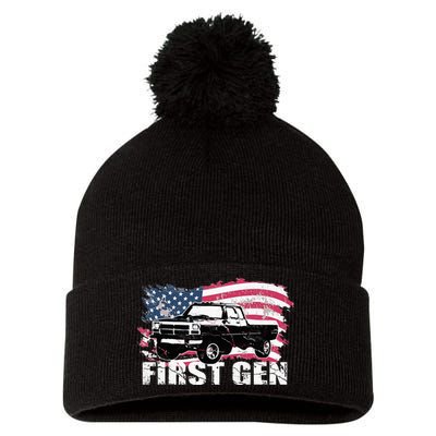 First Gen Truck Squarebody First Generation Pom Pom 12in Knit Beanie