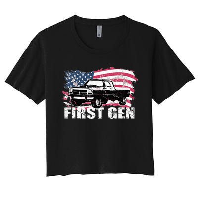 First Gen Truck Squarebody First Generation Women's Crop Top Tee