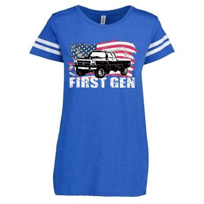 First Gen Truck Squarebody First Generation Enza Ladies Jersey Football T-Shirt