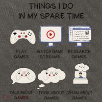 Funny Gamer Things I Do In My Spare Time Gaming Cotton Canvas Backpack