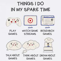 Funny Gamer Things I Do In My Spare Time Gaming Cooling Performance Long Sleeve Crew