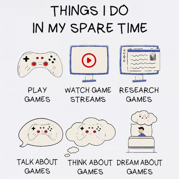 Funny Gamer Things I Do In My Spare Time Gaming Cooling Performance Long Sleeve Crew