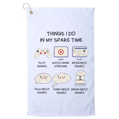 Funny Gamer Things I Do In My Spare Time Gaming Golf Towel