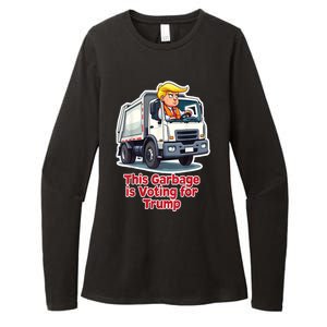 Funny Garbage Truck Trump 2024 This Garbage Is Voting Trump Gift Womens CVC Long Sleeve Shirt