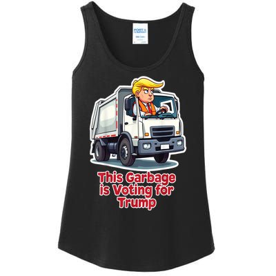 Funny Garbage Truck Trump 2024 This Garbage Is Voting Trump Gift Ladies Essential Tank