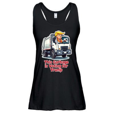 Funny Garbage Truck Trump 2024 This Garbage Is Voting Trump Gift Ladies Essential Flowy Tank