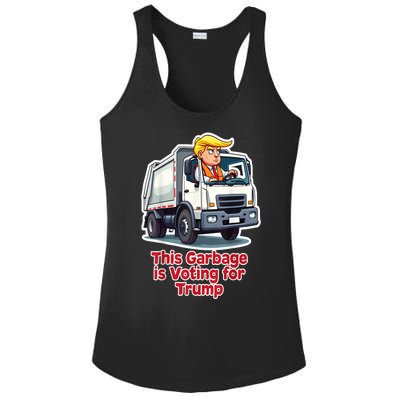 Funny Garbage Truck Trump 2024 This Garbage Is Voting Trump Gift Ladies PosiCharge Competitor Racerback Tank