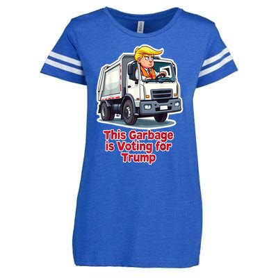 Funny Garbage Truck Trump 2024 This Garbage Is Voting Trump Gift Enza Ladies Jersey Football T-Shirt