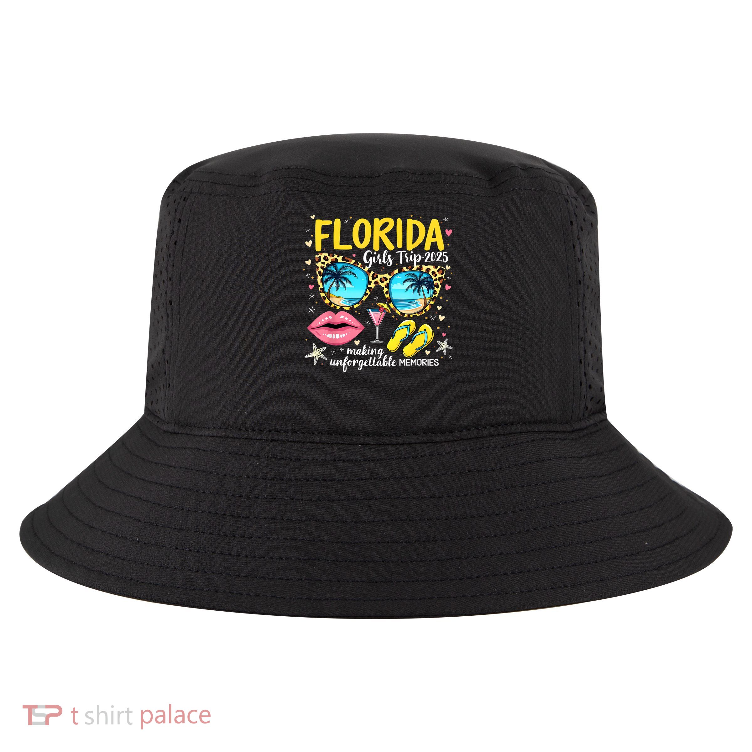 Florida Girl Trip 2025 Beach Vibes Family Vacation Cool Comfort Performance Bucket Hat
