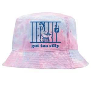 Funny Got Too Silly Women Silly Goose Tie-Dyed Bucket Hat