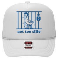 Funny Got Too Silly Women Silly Goose High Crown Mesh Back Trucker Hat