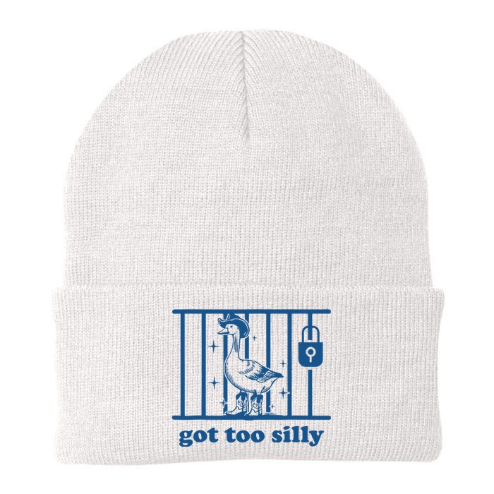 Funny Got Too Silly Women Silly Goose Knit Cap Winter Beanie