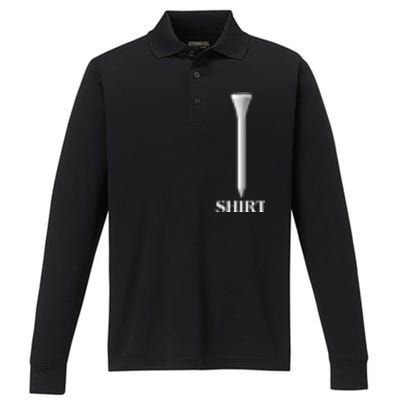 Funny Golf Tee Golf Lover Performance Long Sleeve Polo