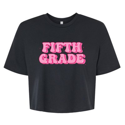 Fifth Grade Teacher Retro Vintage 5th Grade Teacher Team Bella+Canvas Jersey Crop Tee