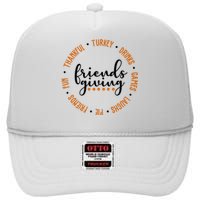 Friends Giving Thanksgiving Festive Holiday Gift High Crown Mesh Back Trucker Hat