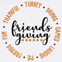 Friends Giving Thanksgiving Festive Holiday Gift V-Neck T-Shirt