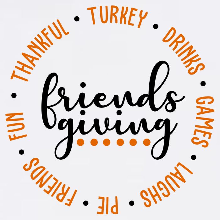 Friends Giving Thanksgiving Festive Holiday Gift V-Neck T-Shirt