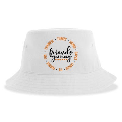 Friends Giving Thanksgiving Festive Holiday Gift Sustainable Bucket Hat