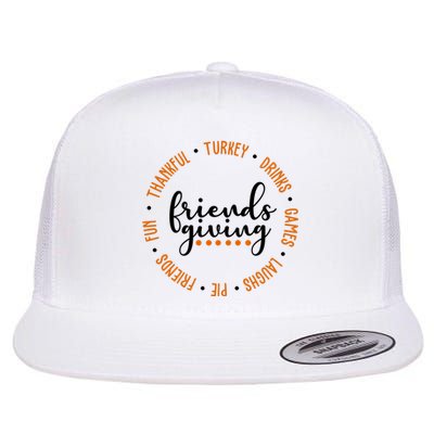 Friends Giving Thanksgiving Festive Holiday Gift Flat Bill Trucker Hat