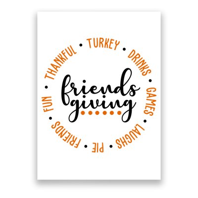 Friends Giving Thanksgiving Festive Holiday Gift Poster